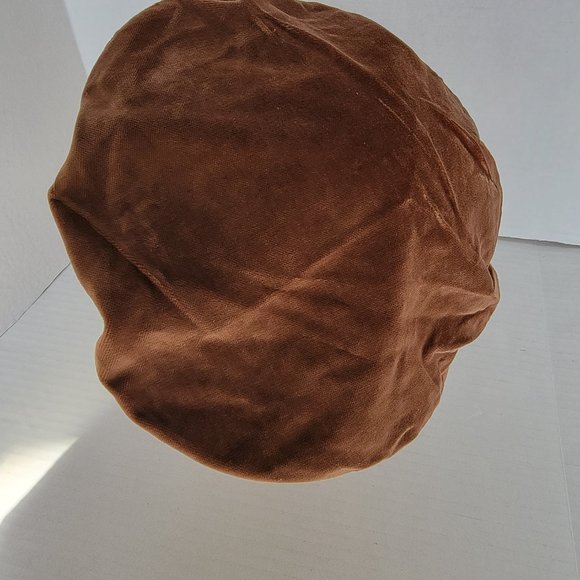Lord & Taylor Brown Velvet Velour Hat Barret Womens - Picture 8 of 11